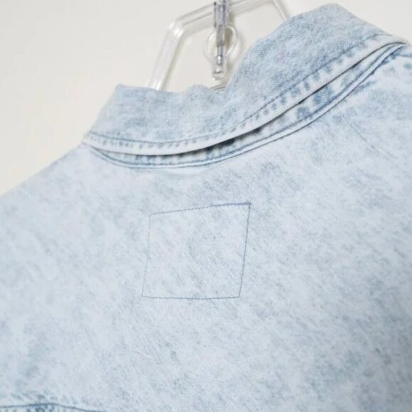 ✨ Rails Ingrid Raw Hem Shirt Button Down Lyocell Linen Blue Light Acid Wash - Picture 10 of 11